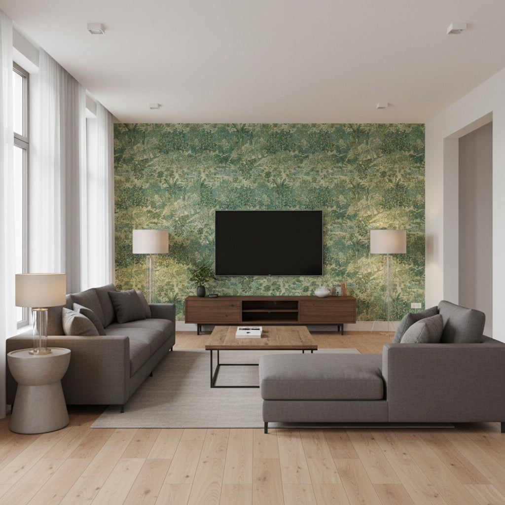 BW45088.3.0 | Kravet - Living Room Visualization (AI-generated, may not be to scale. Verify pattern scale with product specifications.)