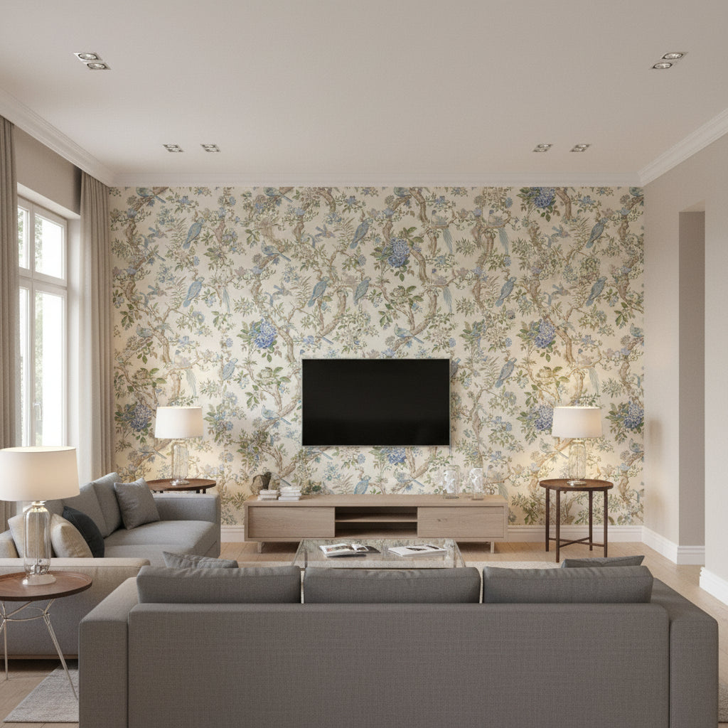 BW45094.1.0 | Kravet - Living Room Visualization (AI-generated, may not be to scale. Verify pattern scale with product specifications.)