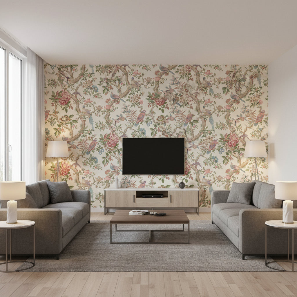 BW45094.3.0 | Kravet - Living Room Visualization (AI-generated, may not be to scale. Verify pattern scale with product specifications.)
