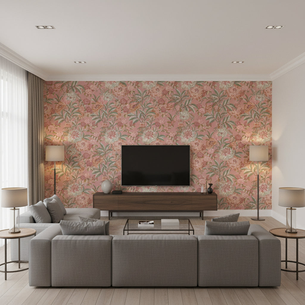 BW45095.2.0 | Kravet - Living Room Visualization (AI-generated, may not be to scale. Verify pattern scale with product specifications.)