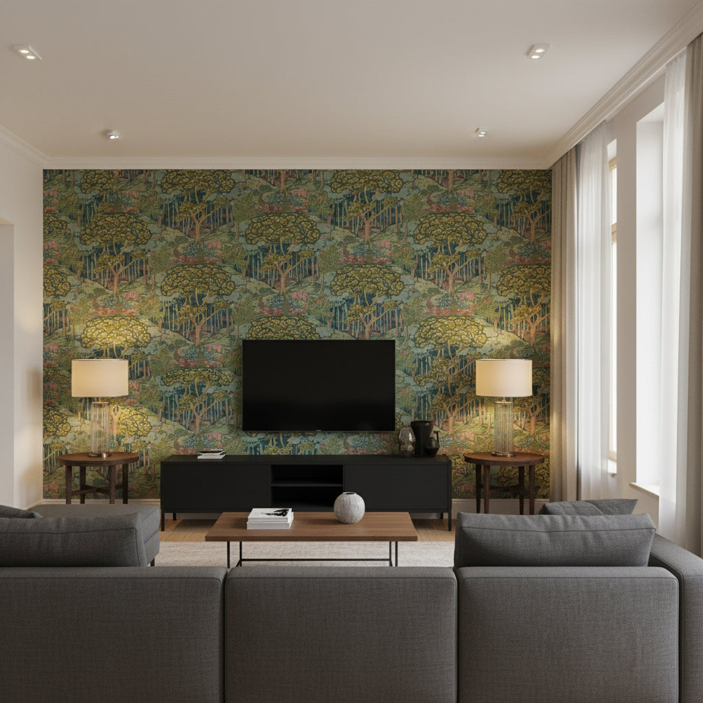 BW45106.3.0 | Kravet - Living Room Visualization (AI-generated, may not be to scale. Verify pattern scale with product specifications.)