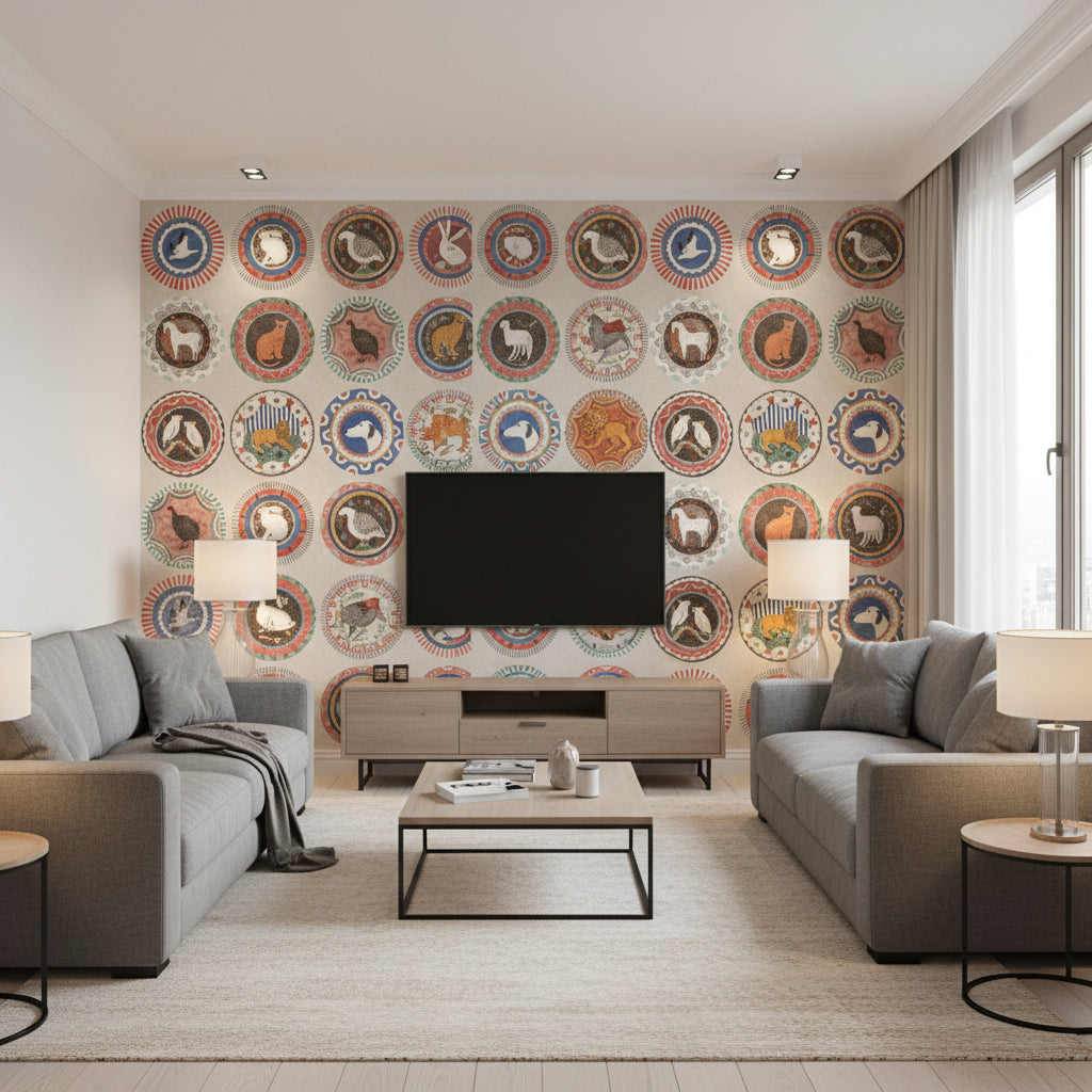 BW45126.1.0 | Kravet - Living Room Visualization (AI-generated, may not be to scale. Verify pattern scale with product specifications.)