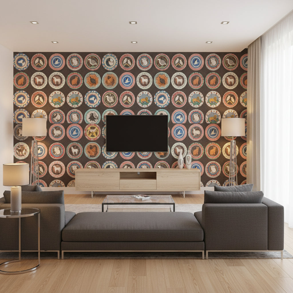 BW45126.2.0 | Kravet - Living Room Visualization (AI-generated, may not be to scale. Verify pattern scale with product specifications.)