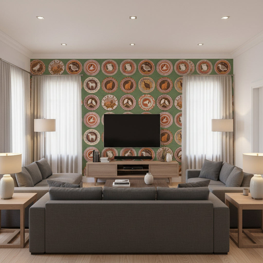 BW45126.3.0 | Kravet - Living Room Visualization (AI-generated, may not be to scale. Verify pattern scale with product specifications.)