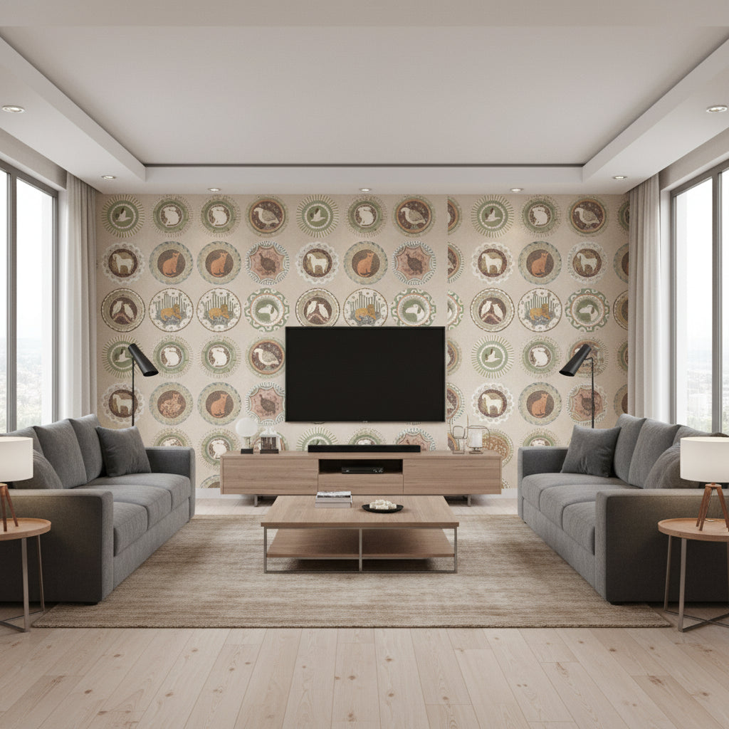 BW45126.6.0 | Kravet - Living Room Visualization (AI-generated, may not be to scale. Verify pattern scale with product specifications.)