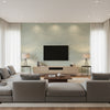 Calero Lumineuses Ondulations | Elitis - Living Room Visualization (AI-generated, may not be to scale. Verify pattern scale with product specifications.)