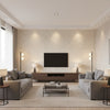 Celestial Loom | Architectural Wallcoverings - Living Room Visualization (AI-generated, may not be to scale. Verify pattern scale with product specifications.)
