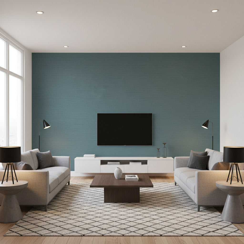 CL1029 | Ralph Lauren - Living Room Visualization (AI-generated, may not be to scale. Verify pattern scale with product specifications.)