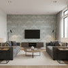 Crayford Paisley Dove |    Ralph Lauren - Living Room Visualization (AI-generated, may not be to scale. Verify pattern scale with product specifications.)