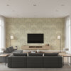 Crayford Paisley Stone |    Ralph Lauren - Living Room Visualization (AI-generated, may not be to scale. Verify pattern scale with product specifications.)