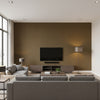 SETA Wallcoverings (CW10012) – Bronze | Thibaut - Living Room Visualization (AI-generated, may not be to scale. Verify pattern scale with product specifications.)