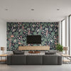 Turgräs | Boråstapeter Wallcovering - Living Room Visualization (AI-generated, may not be to scale. Verify pattern scale with product specifications.)