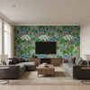 Aurora Mural MULTI | Boråstapeter Wallcovering - Living Room Visualization (AI-generated, may not be to scale. Verify pattern scale with product specifications.)