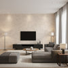 Molntuss Petal | Borastapeter Wallcovering - Living Room Visualization (AI-generated, may not be to scale. Verify pattern scale with product specifications.)