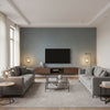 Wild Ferns Blue | Boråstapeter Wallcovering - Living Room Visualization (AI-generated, may not be to scale. Verify pattern scale with product specifications.)