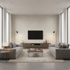 Wild Ferns Stone | Boråstapeter Wallcovering - Living Room Visualization (AI-generated, may not be to scale. Verify pattern scale with product specifications.)