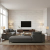 Sadie White & Gray Multi | Jeffrey Stevens - Living Room Visualization (AI-generated, may not be to scale. Verify pattern scale with product specifications.)