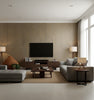 Ruche Gold | Architectural Wallcoverings - Living Room Visualization (AI-generated, may not be to scale. Verify pattern scale with product specifications.)