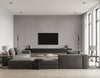 Native Sisal | Architectural Wallcoverings - Living Room Visualization (AI-generated, may not be to scale. Verify pattern scale with product specifications.)