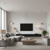 Minetta Air | Stacy Garcia | Architectural Wallcoverings - Living Room Visualization (AI-generated, may not be to scale. Verify pattern scale with product specifications.)