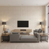 Gustav Damask 2 Collection Gustav Damask Color 04 | Architectural Wallcoverings - Living Room Visualization (AI-generated, may not be to scale. Verify pattern scale with product specifications.)