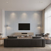 Olywyn Notions | Architectural Wallcoverings - Living Room Visualization (AI-generated, may not be to scale. Verify pattern scale with product specifications.)