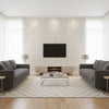 Stitched Sashiko Pvc Free Type Ii Stitched Sashiko Pvc-free Type Ii Color 02 | Architectural Wallcoverings - Living Room Visualization (AI-generated, may not be to scale. Verify pattern scale with product specifications.)
