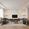 Jensen Paper Birch | Architectural Wallcoverings - Living Room Visualization (AI-generated, may not be to scale. Verify pattern scale with product specifications.)
