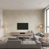 Jensen Wicker | Architectural Wallcoverings - Living Room Visualization (AI-generated, may not be to scale. Verify pattern scale with product specifications.)