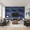 Sandscape Admiral | Architectural Wallcoverings - Living Room Visualization (AI-generated, may not be to scale. Verify pattern scale with product specifications.)