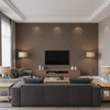 Marmorino Tiglio | Architectural Wallcoverings - Living Room Visualization (AI-generated, may not be to scale. Verify pattern scale with product specifications.)