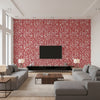 Encompass Spirit | Architectural Wallcoverings - Living Room Visualization (AI-generated, may not be to scale. Verify pattern scale with product specifications.)