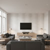 On Water Rip Tide | Architectural Wallcoverings - Living Room Visualization (AI-generated, may not be to scale. Verify pattern scale with product specifications.)