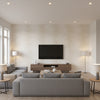On Water High Noon | Architectural Wallcoverings - Living Room Visualization (AI-generated, may not be to scale. Verify pattern scale with product specifications.)