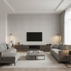 Weathered Alloy Blizzard | Architectural Wallcoverings - Living Room Visualization (AI-generated, may not be to scale. Verify pattern scale with product specifications.)