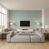 Hariri Tamu | Architectural Wallcoverings - Living Room Visualization (AI-generated, may not be to scale. Verify pattern scale with product specifications.)