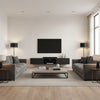 Hillside Catskill White | Architectural Wallcoverings - Living Room Visualization (AI-generated, may not be to scale. Verify pattern scale with product specifications.)