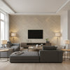 Majestic Nantucket | Architectural Wallcoverings - Living Room Visualization (AI-generated, may not be to scale. Verify pattern scale with product specifications.)