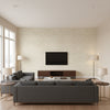 Mudmee Limonite Beige | Architectural Wallcoverings - Living Room Visualization (AI-generated, may not be to scale. Verify pattern scale with product specifications.)