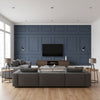 Library Frieze - Midnight Dark Blue By Cole & Son | Cole & Son Historic Royal Palaces-Great Masters |  Wallcovering - Living Room Visualization (AI-generated, may not be to scale. Verify pattern scale with product specifications.)