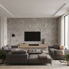 Patina Haze - Taupe Taupe By Cole & Son | Cole & Son Martyn Lawrence Bullard |  Wallcovering Print - Living Room Visualization (AI-generated, may not be to scale. Verify pattern scale with product specifications.)
