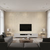 Crackle - Linen Beige By Cole & Son | Cole & Son Curio |  Wallcovering Print - Living Room Visualization (AI-generated, may not be to scale. Verify pattern scale with product specifications.)