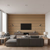 Jaspe Border - Ginger Black/Bronze Bronze By Cole & Son | Cole & Son Marquee Stripes |  Wallcovering Borders - Living Room Visualization (AI-generated, may not be to scale. Verify pattern scale with product specifications.)
