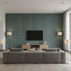 Library Frieze - Dkviridian Green By Cole & Son | Cole & Son Historic Royal Palaces-Great Masters |  Wallcovering - Living Room Visualization (AI-generated, may not be to scale. Verify pattern scale with product specifications.)