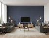 Nautical Twine Stringcloth Coastal Faux Grasscloth Coastal Blue | Architectural Wallcoverings - Living Room Visualization (AI-generated, may not be to scale. Verify pattern scale with product specifications.)