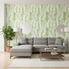 SIESTA KEY Green | Thibaut Wallcoverings - Living Room Visualization (AI-generated, may not be to scale. Verify pattern scale with product specifications.)