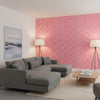 Haven Pink | Thibaut Wallcoverings - Living Room Visualization (AI-generated, may not be to scale. Verify pattern scale with product specifications.)