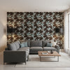 Claudette Brown | Thibaut Wallcoverings - Living Room Visualization (AI-generated, may not be to scale. Verify pattern scale with product specifications.)