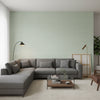 Cape May Weave Sage | Thibaut Wallcoverings - Living Room Visualization (AI-generated, may not be to scale. Verify pattern scale with product specifications.)