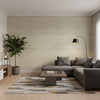 Pima Braid Grey | Thibaut Wallcoverings - Living Room Visualization (AI-generated, may not be to scale. Verify pattern scale with product specifications.)